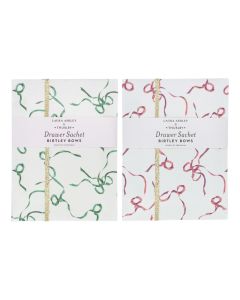 Laura Ashley by Thurlby Birtley Bows Christmas Scented Drawer Sachet in either green or red