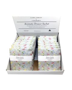 Laura Ashley by Thurlby Poppy Meadow Drawer Sachet Display Box of 30