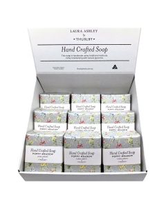 Laura Ashley by Thurlby Poppy Meadow Soap Display x 12